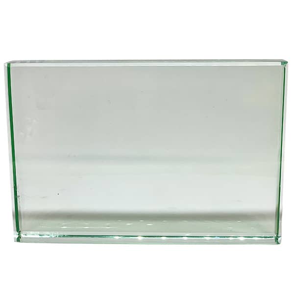 Cristal rectangular horizontal sin base
