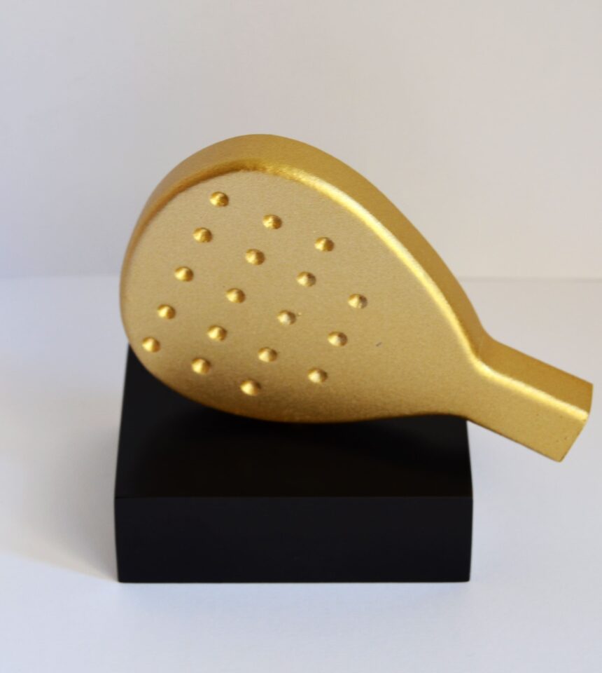 Padel resina dorada