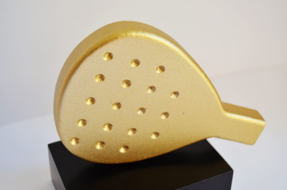 Padel resina dorada