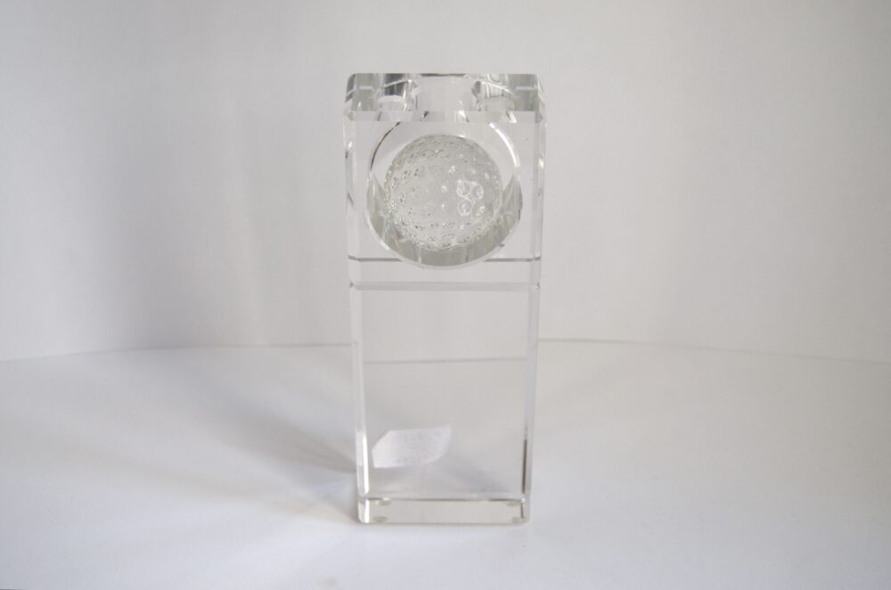 trofeo cristal rectangulo golf cortado