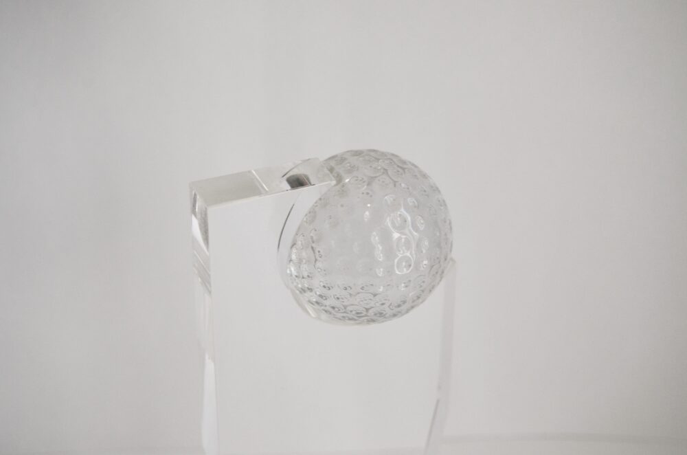 trofeo cristal rectangulo golf cortado