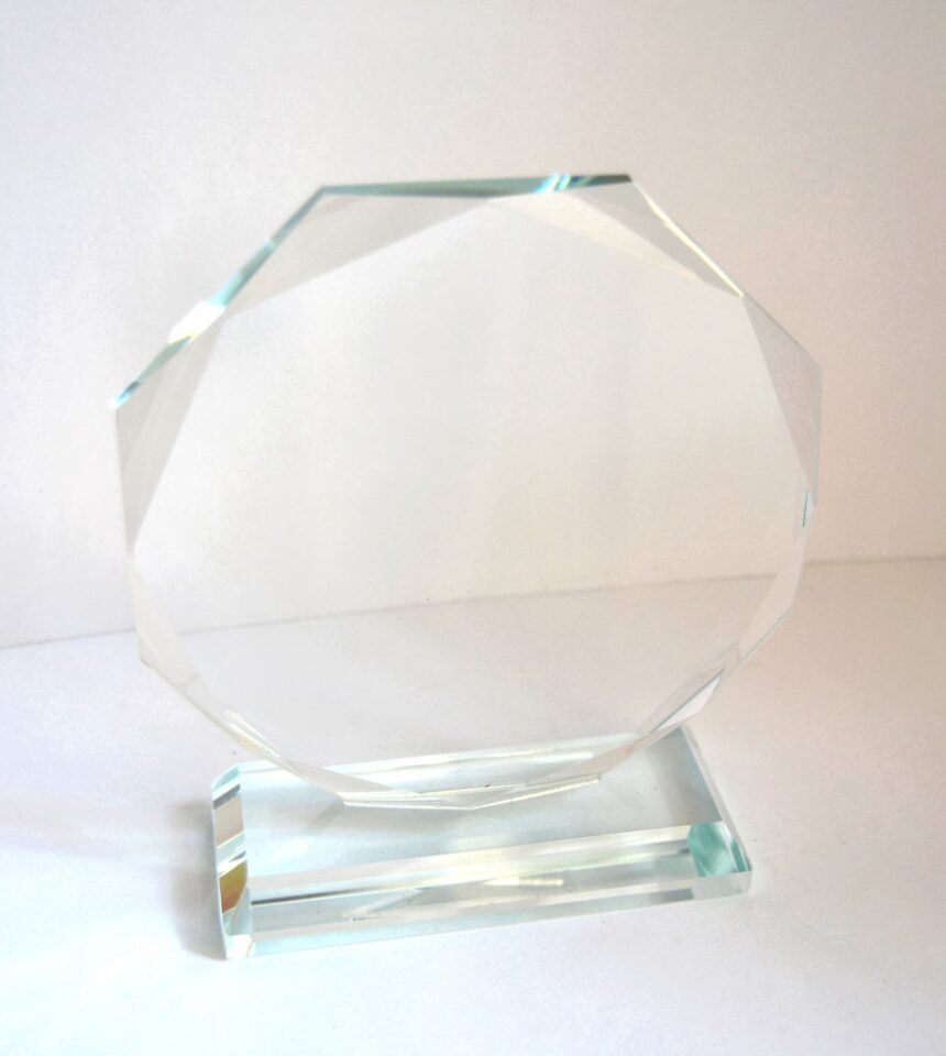 trofeo cristal octogono