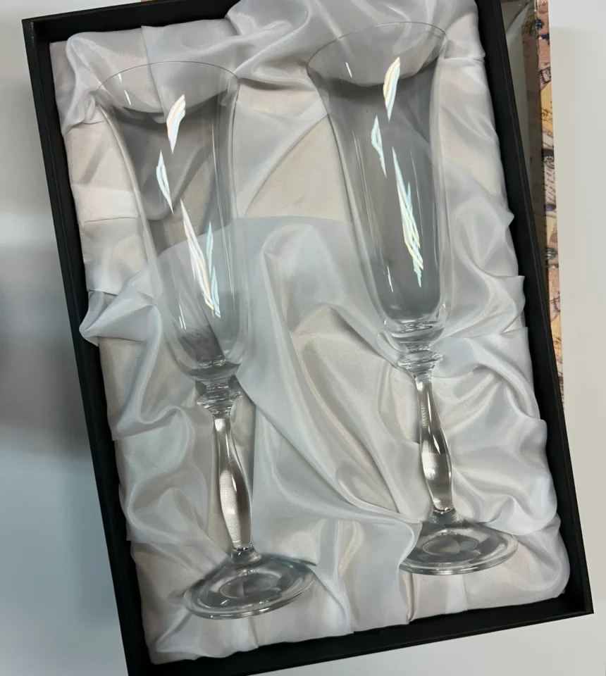 Juego copas cava con estuches